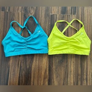 Bundle of 2 gymshark ruched sports bras